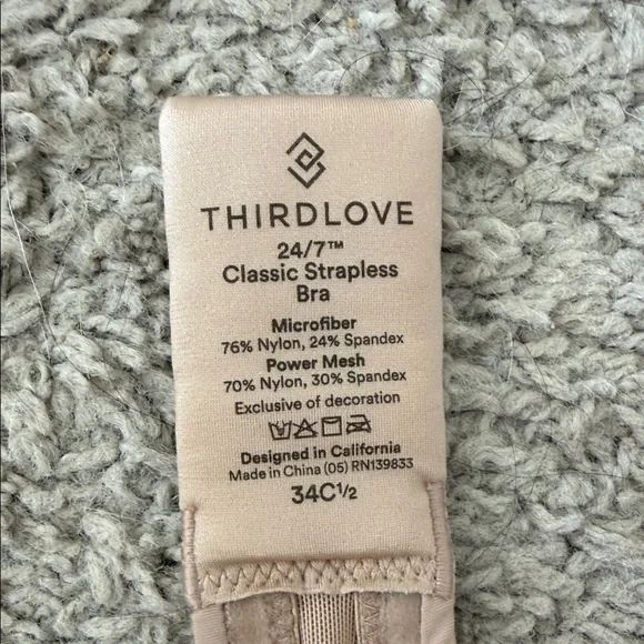 ThirdLove Strapless Tan Bra - Picture 3 of 3
